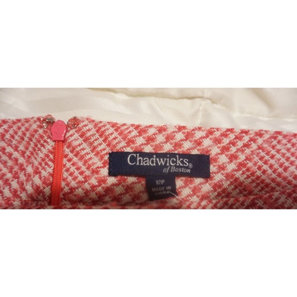 Chadwicks Plaid Skirt Wool Blend Lined Pink Size 12 80s 90s Y2k Clueless - Picture 7 of 7